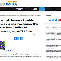 El mercado transaccional de Amrica Latina moviliza un 26% menos de capital hasta noviembre, segn TTR Data
